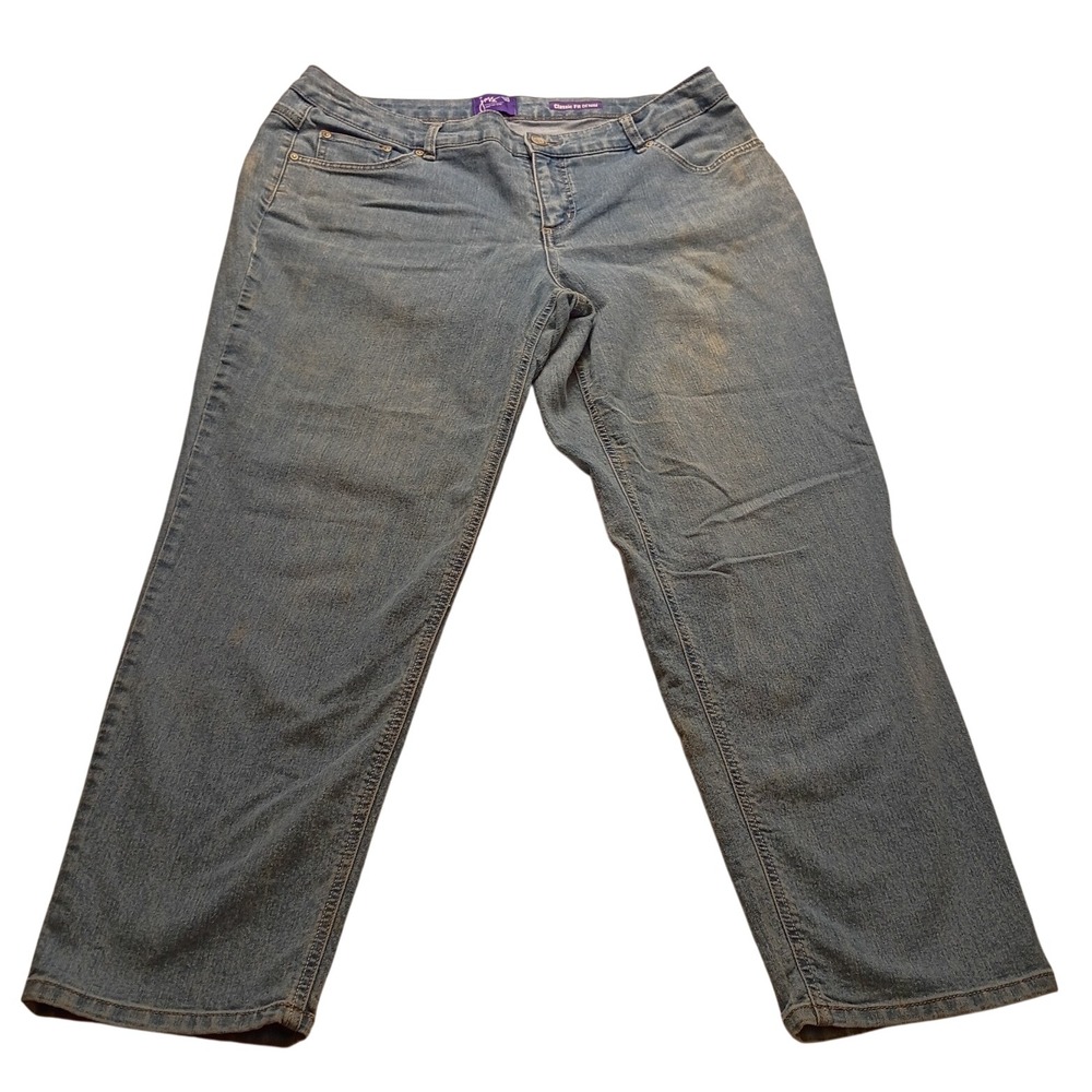 Just My Size JMS Classic Fit Denim Jeans Medium Wash Straight Leg Plus Size 18W